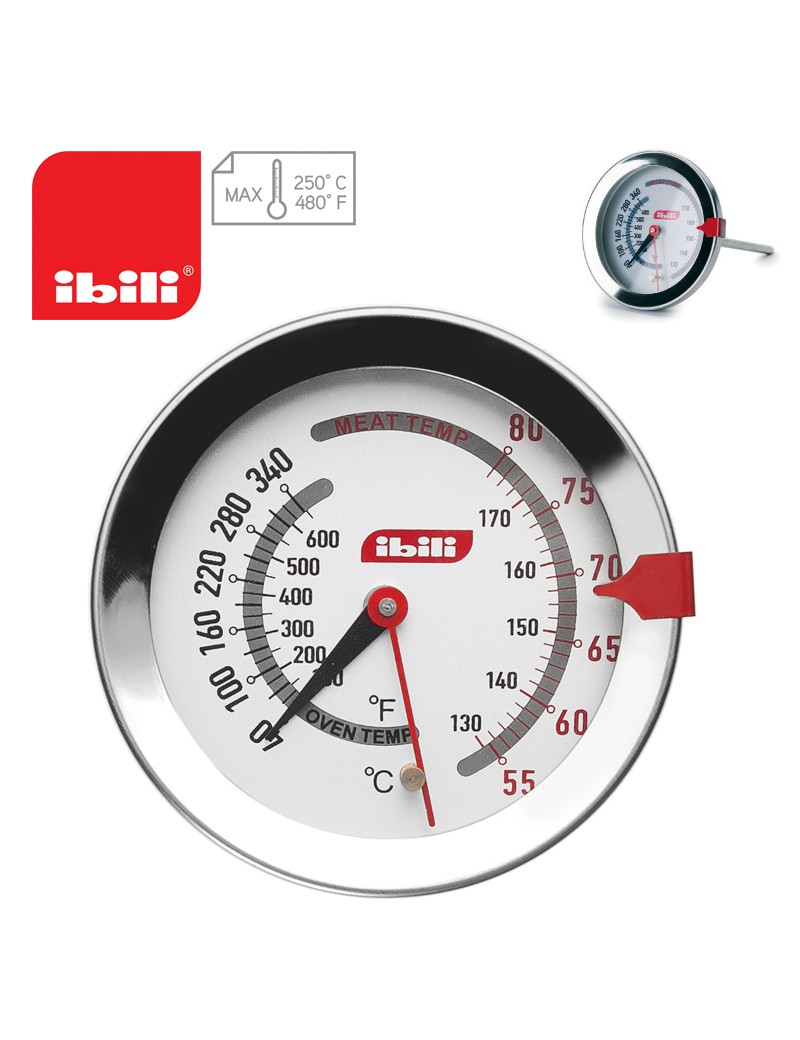 TERMOMETRO IBILI 743403 P/ALIMENTOS+FORNO C/SONDA 7X13CM