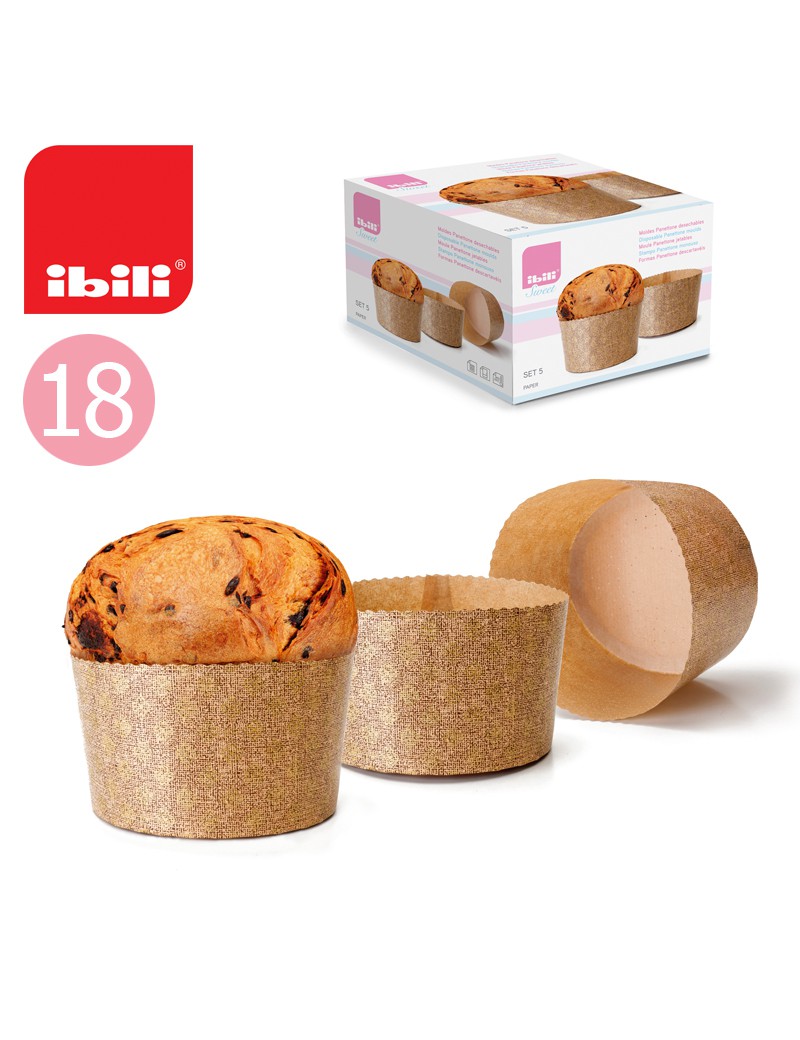 FORMA PAPEL IBILI 746509 PANETTONE 5UND 18X11,5CM