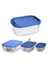 IGLOO CAIXA VIDRO  RETANGULAR C/TAMPA 130CL 19X13,5X7,2CM