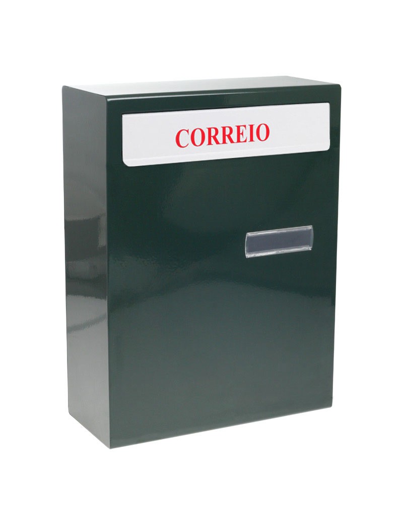 CAIXA CORREIO L3 02 PORTA TRAS 37X28X13 VERDE+BRANCO