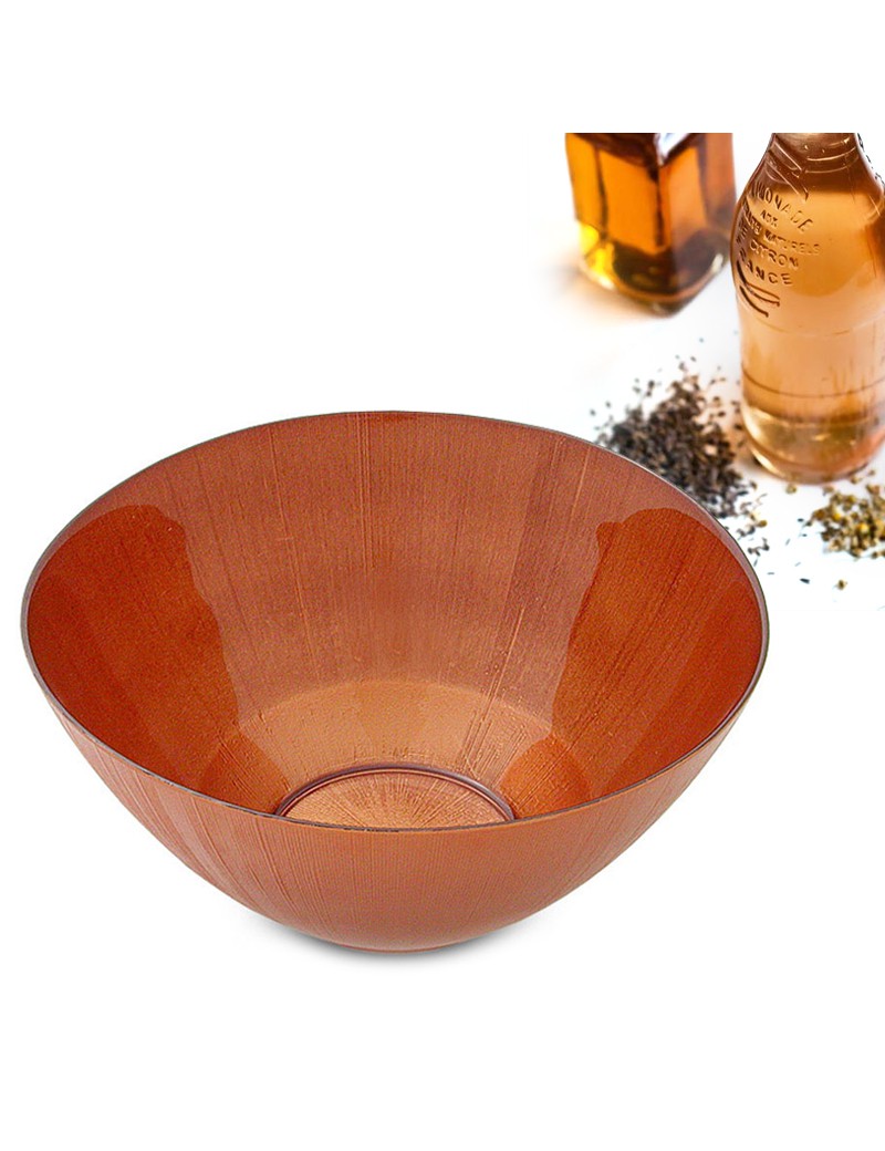 SALADEIRA METALLIC 8840 TERRACOTA Ø30CM VIDRO