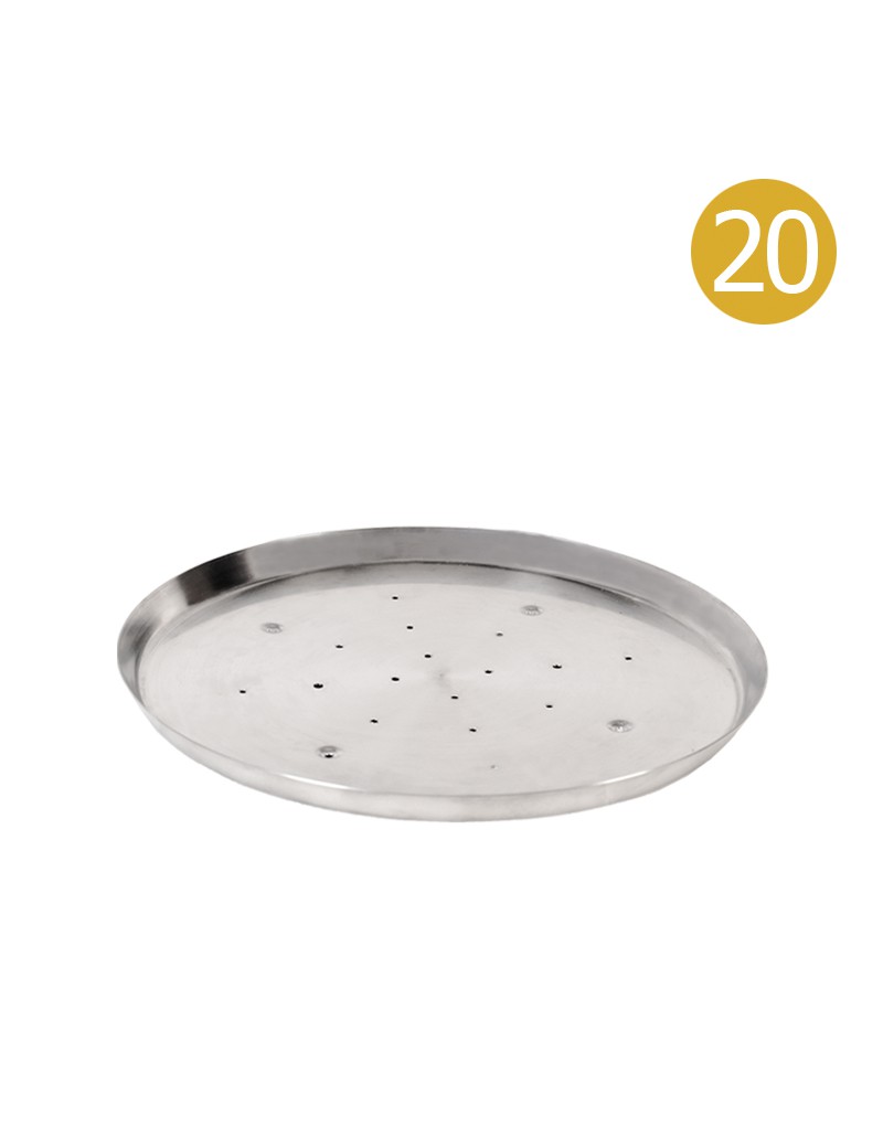 FORMA 20CM PIZZA C/FUROS INOX JK