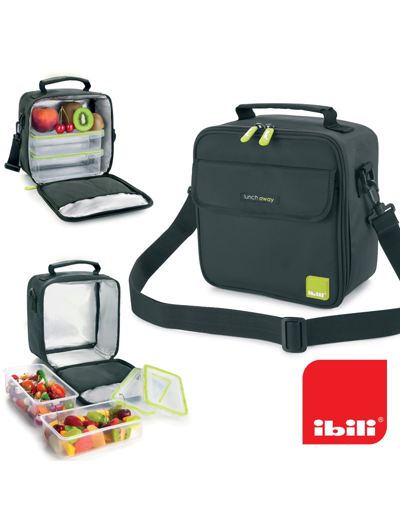 SACO TERMICO IBILI 753450 C/2 CX HERMET. 21X12X22CM PRETO