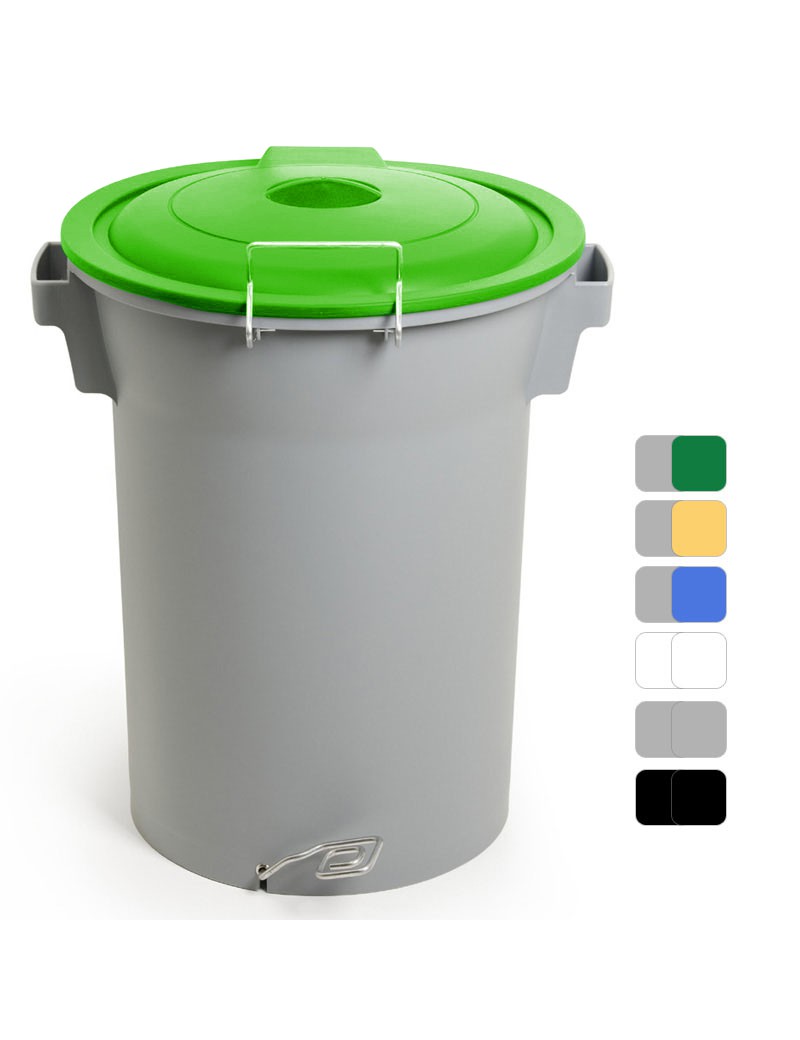 CONTENTOR LIXO 52 LT C/PEDAL 785 PLASTICO C/TAMPA VERDE