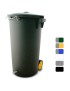 CONTENTOR LIXO 80 LT PRETO C/PEDAL C/RODAS R.789