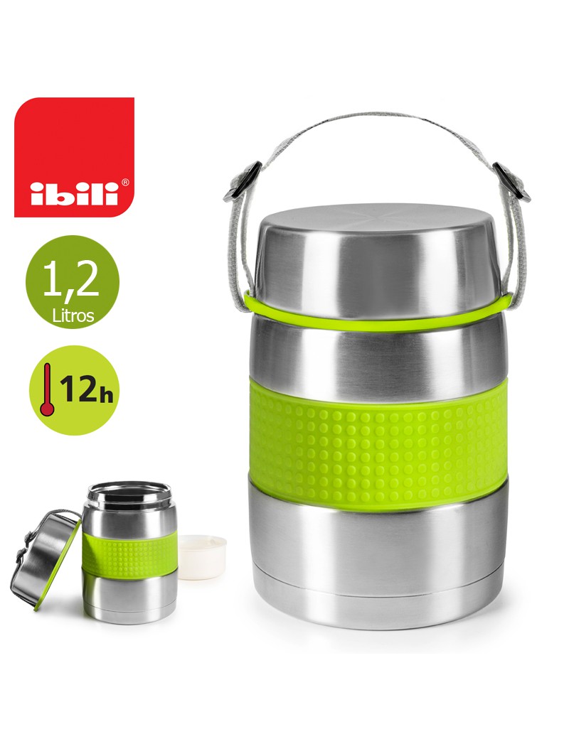 TERMO SOLIDO IBILI 741412 CLASS 1,2L  12,3X18,5CM INOX/SILIC