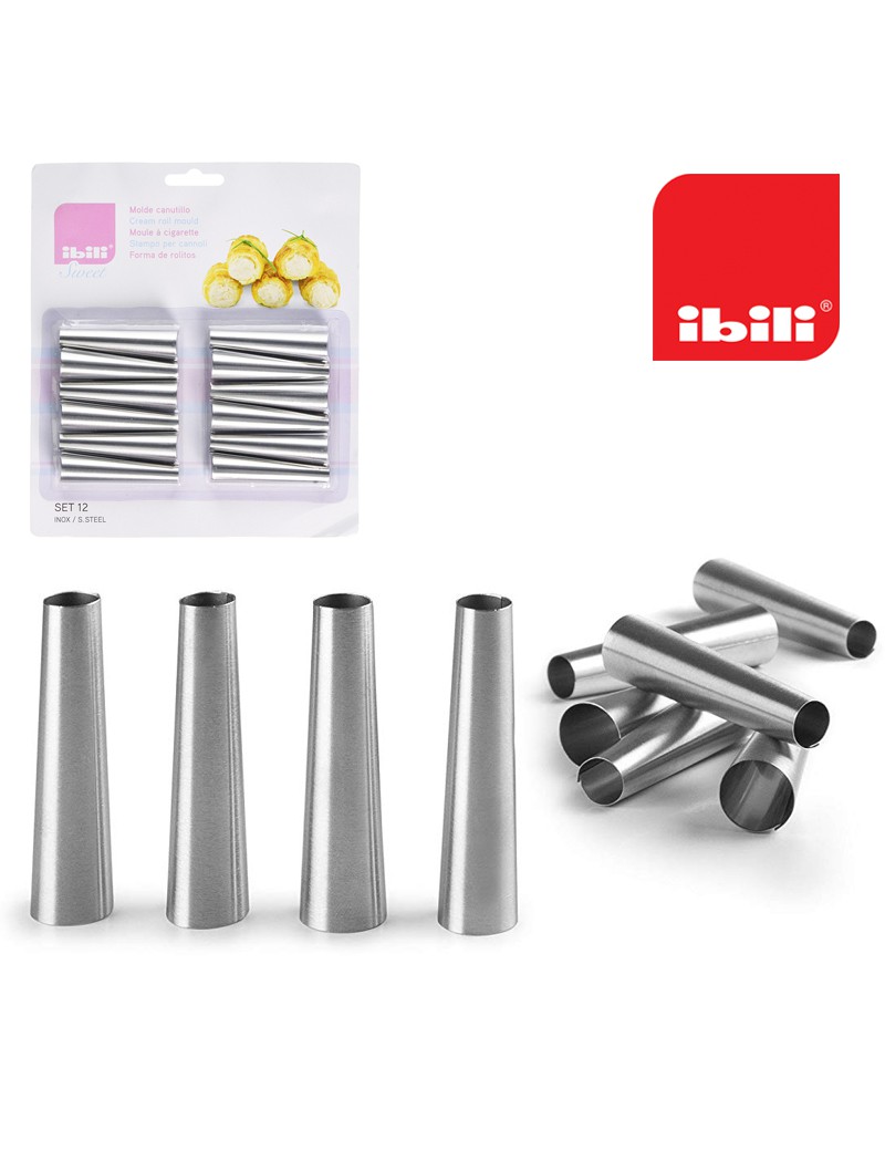 FORMA ROLITOS IBILI 802300 MINI 6,5X1,6CM 12UND. INOX