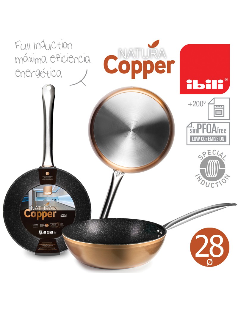 FRIGIDEIRA FUNDA IBILI 495328 COPPER Ø28X7,5CM ANTIAD IN