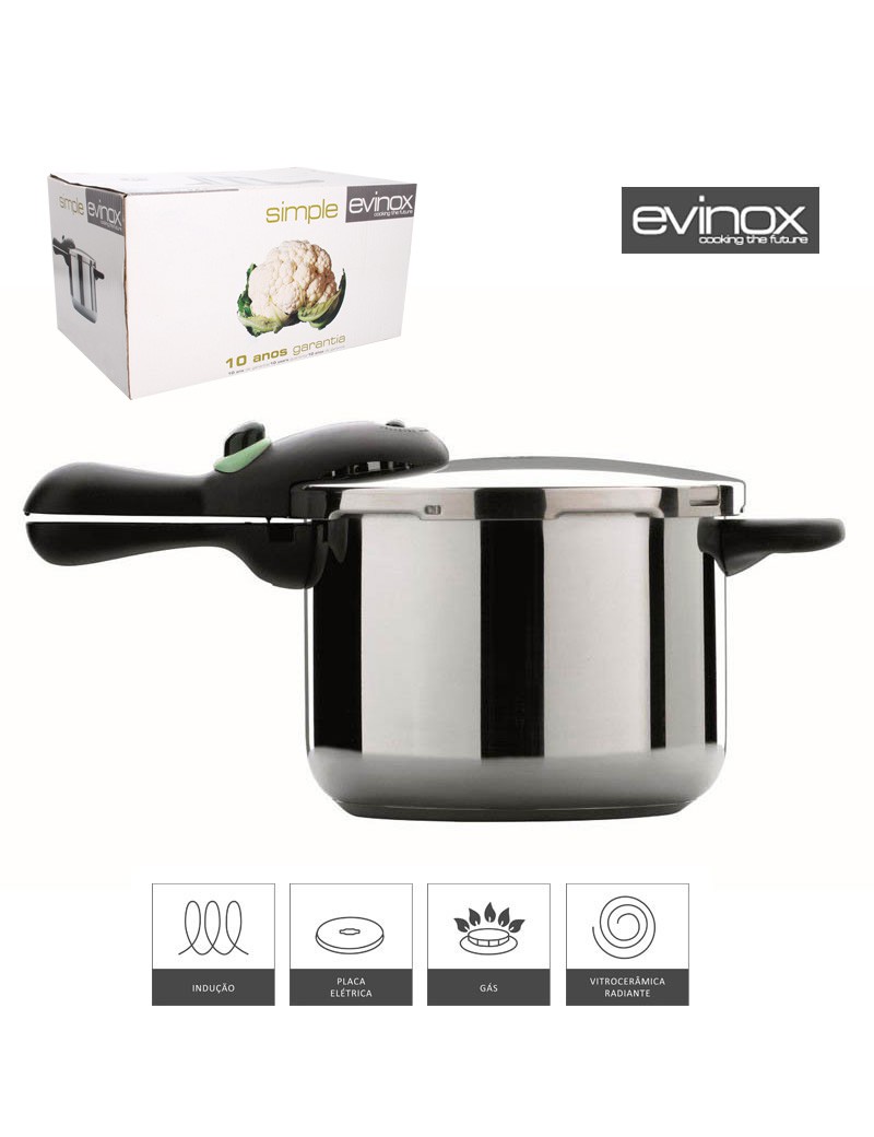 SIMPLE - PANELA 8 L  PRESSAO RAPIDA EVINOX 22 CM