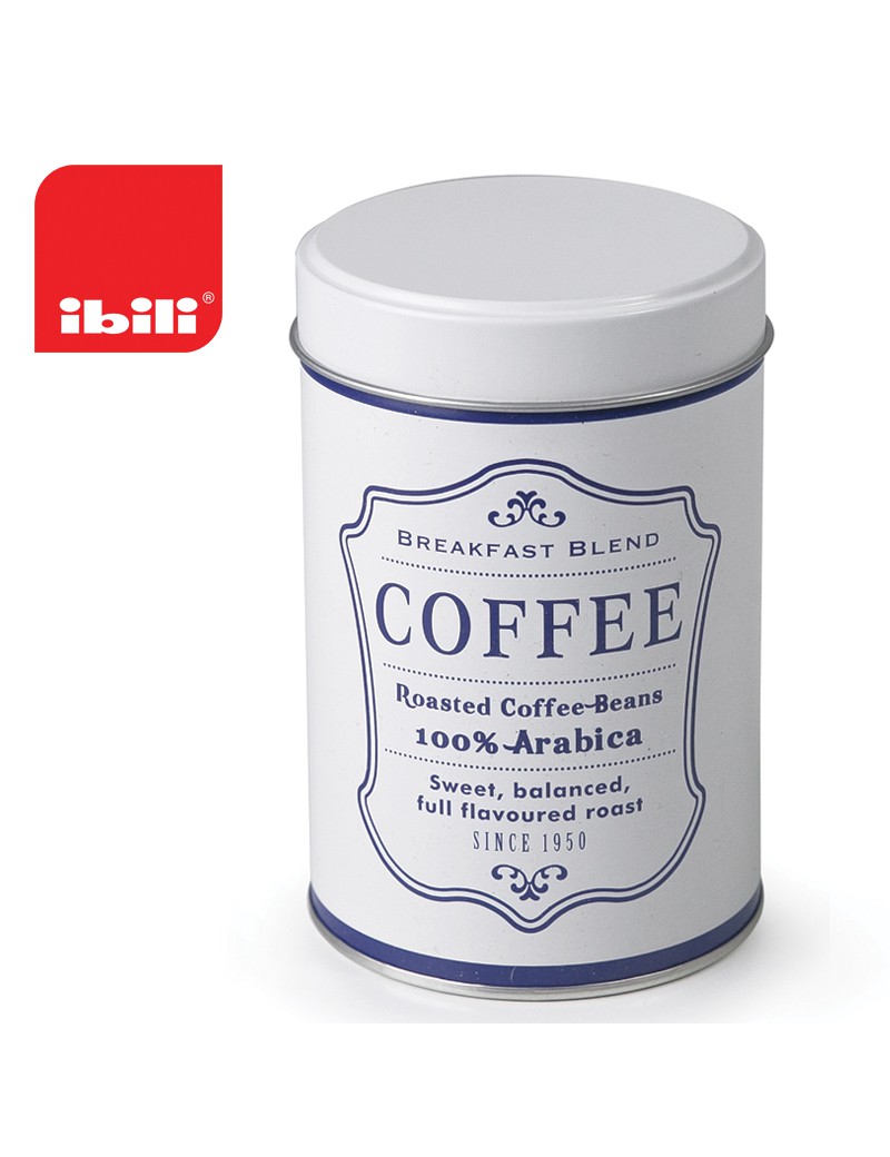 LATA CAFE IBILI 812502 BRANCA/AZUL 8,5X13CM