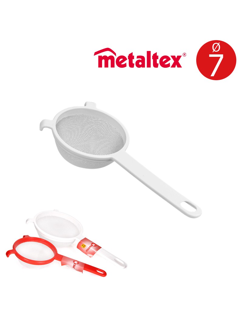 111607 - COADOR PLASTICO C/REDE 7 CM MET