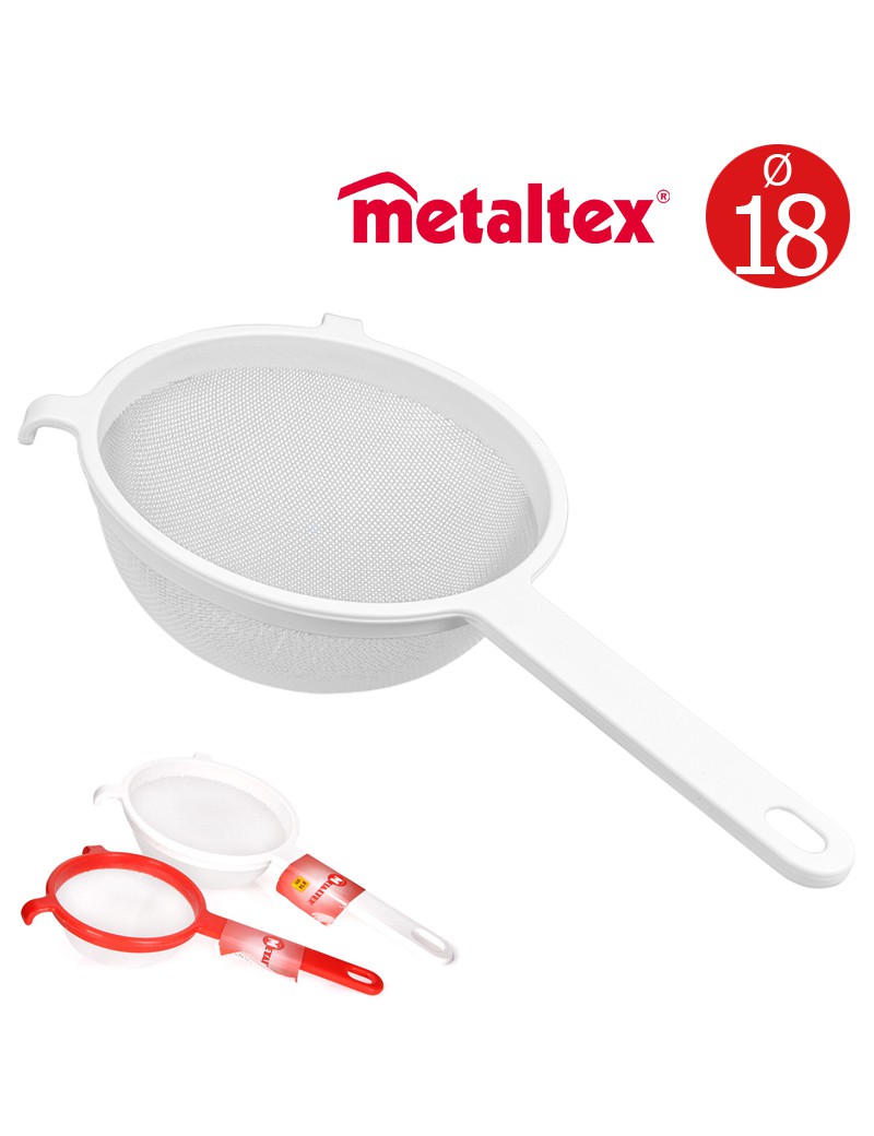 111618 - COADOR PLASTICO C/REDE 18 CM MET