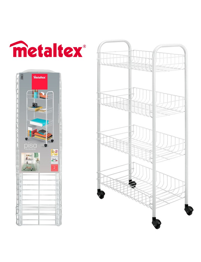 PISA 340634 - CARRO 4 PRATELEIRAS  MET 41X23X84CM