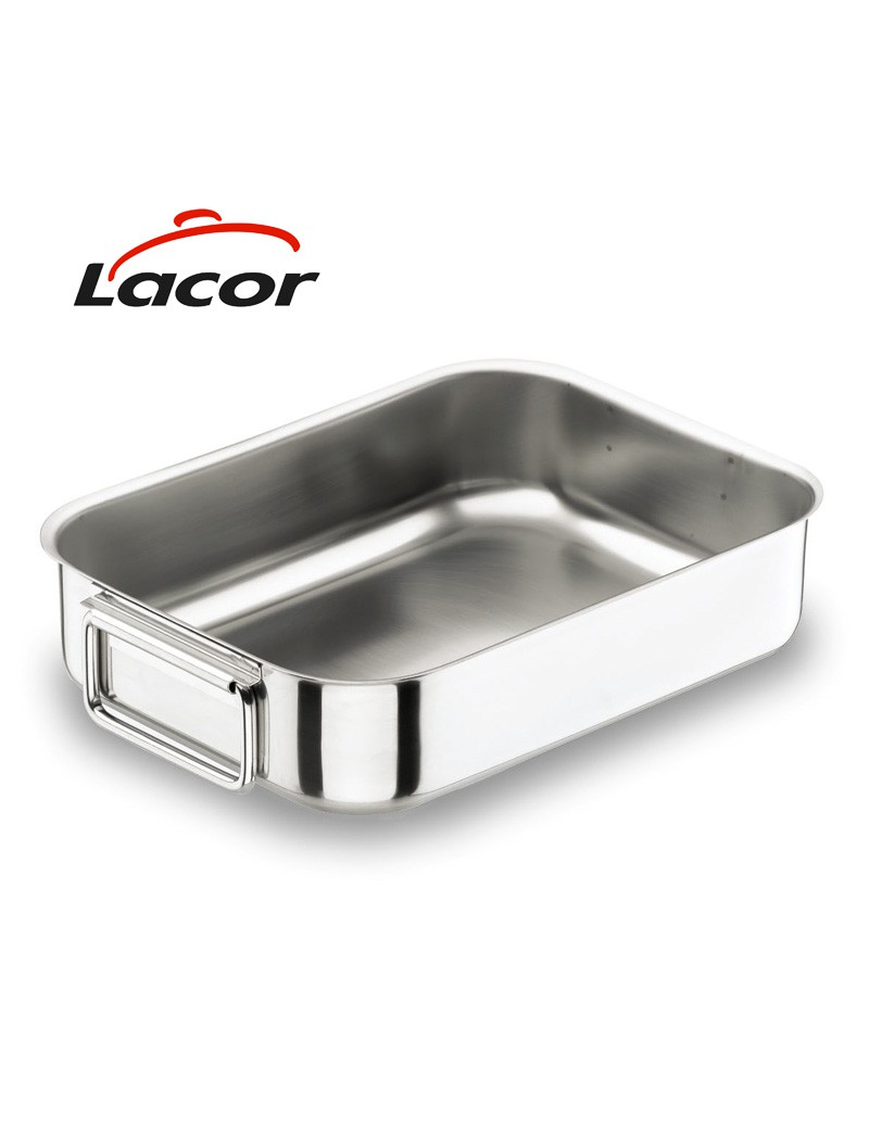 ASSADEIRA 25X18X7 FUNDO INOX C/ASAS 62525A LACOR