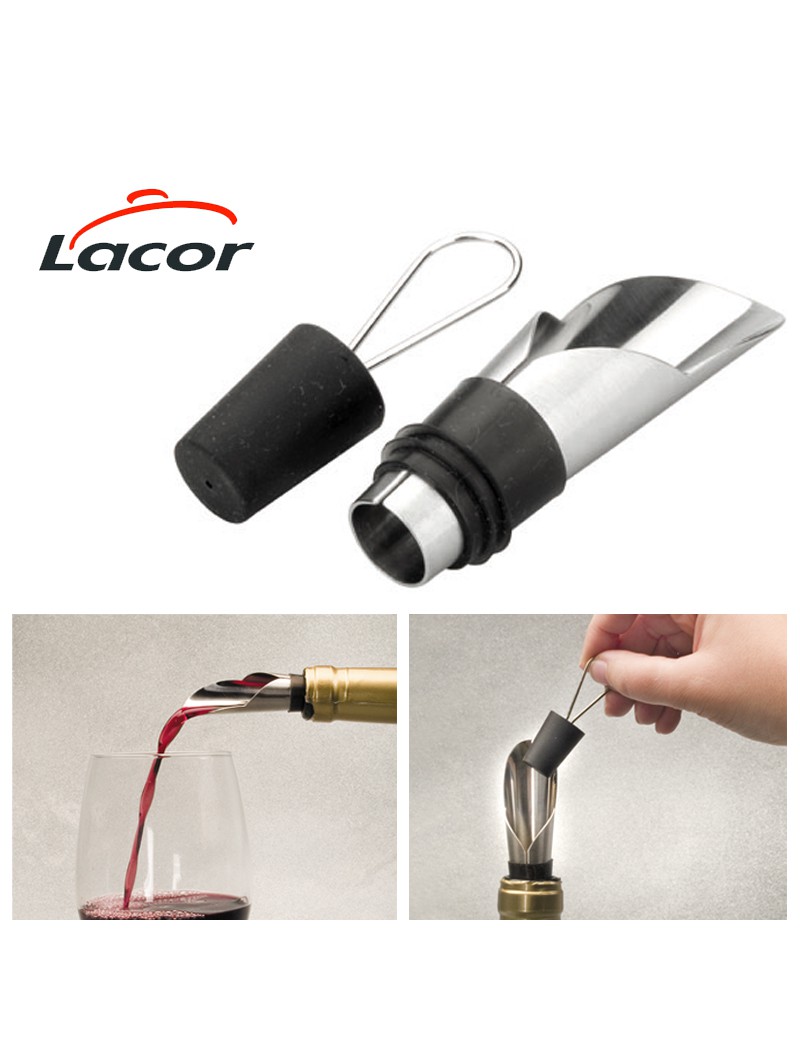 BOQUILHA SERVIDORA INOX + TAMPAO 63022 LACOR