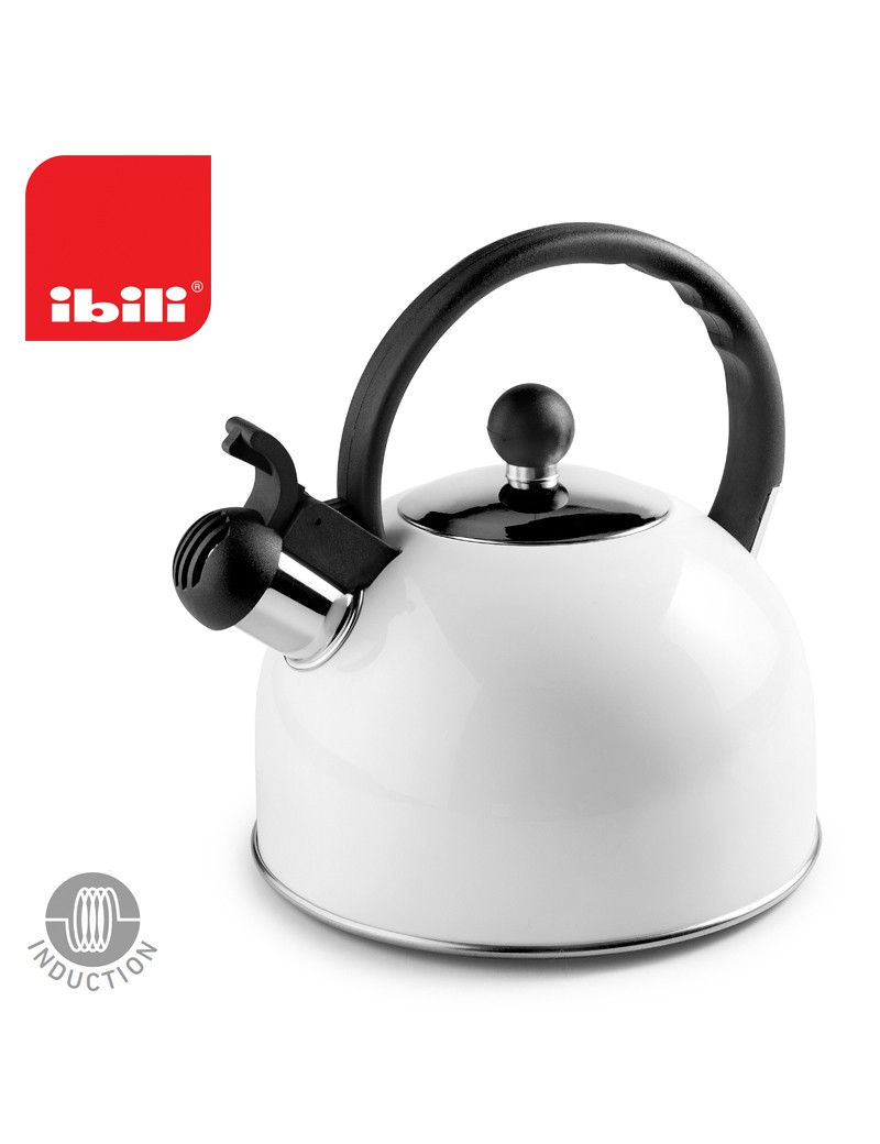 CHALEIRA IBILI 610425B CLASICA 2,5L C/APITO BRANCA INOX IND
