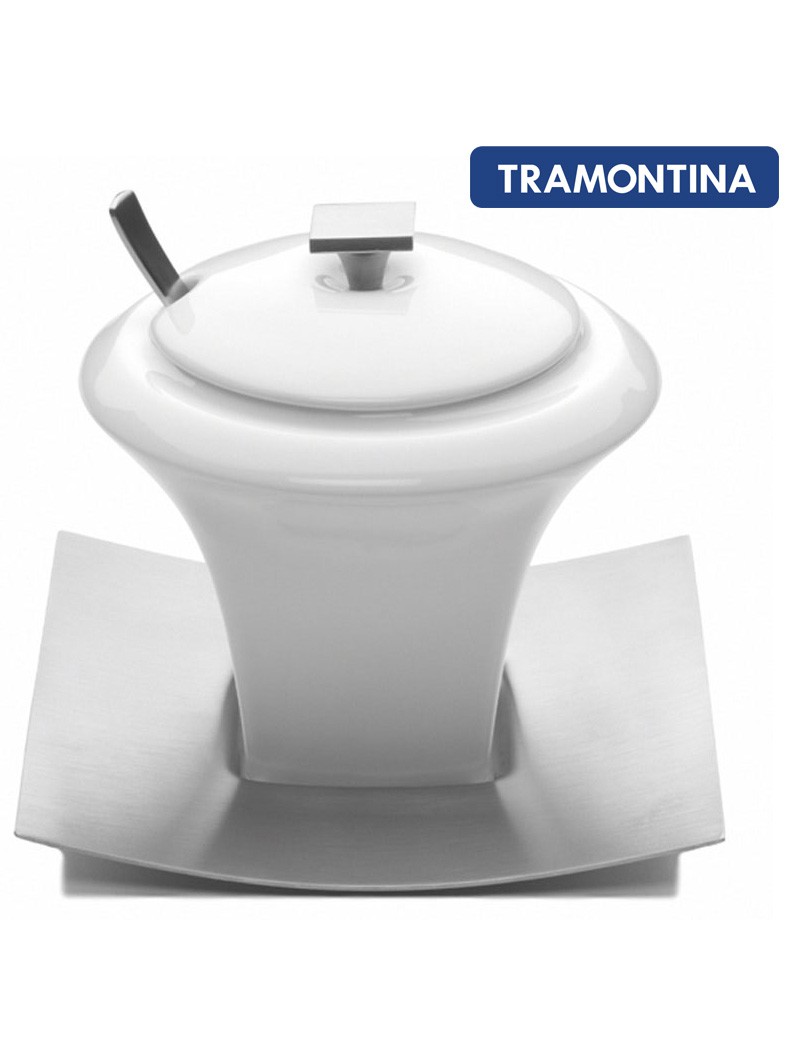 AÇUCAREIRO TRAMONTINA 16094/000 PORCELANA/INOX