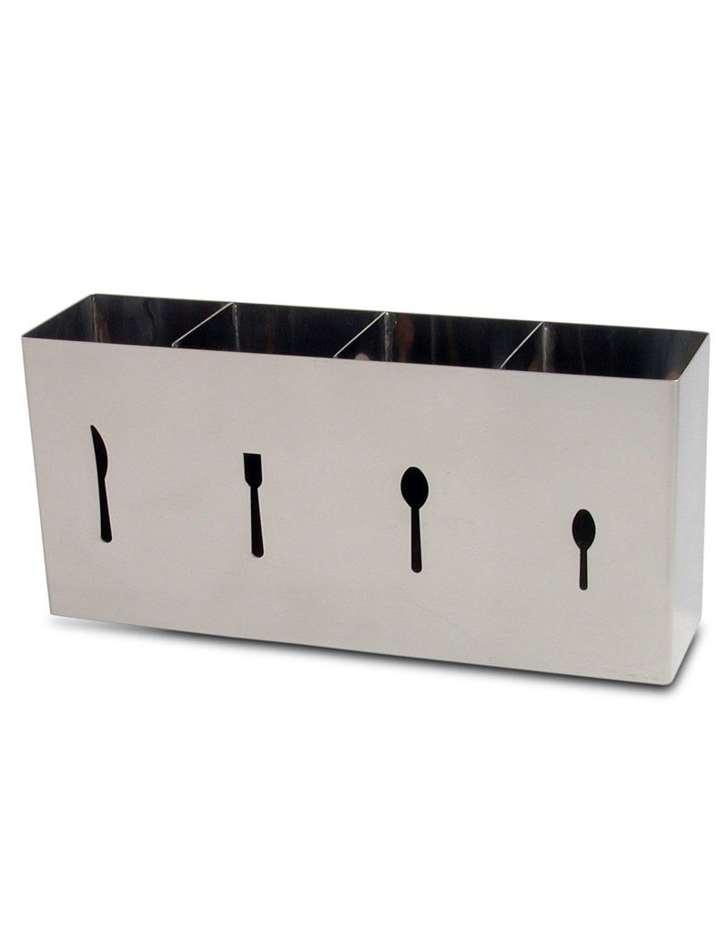 PORTA TALHERES 4 DIVISOES 24X12X6 INOX 1940