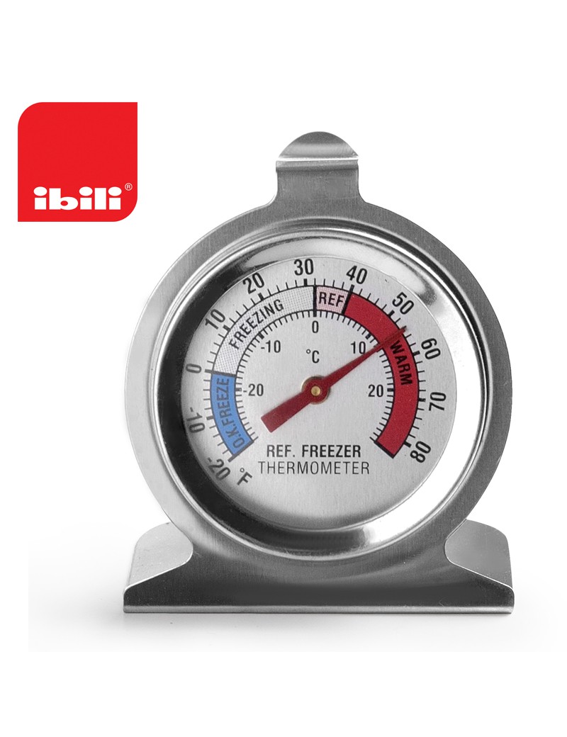 Thermomètre Frigo-Congélateur Ibili - Acier Inoxydable, -20°C à +20°C