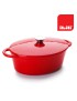 CAÇAROLA IBILI 726027R VERMELHA OVAL 27X21CM FERRO FUNDIDO