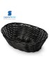 CESTO PAO SI 9080 OVAL 18X13X7CM PRETO PLST