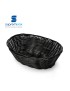 CESTO PAO SI 9081 OVAL 24X16X8CM PRETO PLST