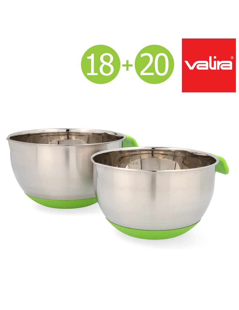 CONJUNTO 2 TIGELAS VALIRA 608886 MAESTRO GREEN 18+20CM
