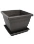 VASO JARDIM HEGA 14276 30X30X23,5CM PRETO PLST