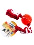 BRINQUEDO BOLA C/CORDA ZOO 51016  4X23CM CORES SORTIDAS