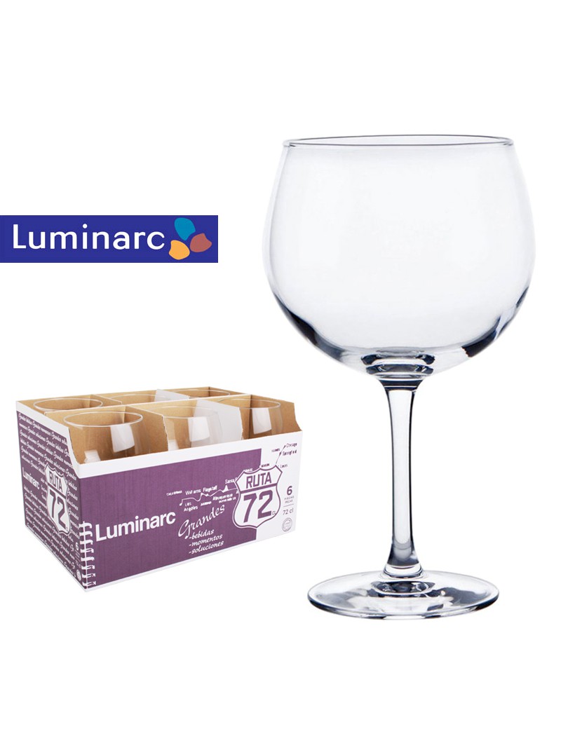 CALICE LUMINARC COMBINADO RUTA P/GIN 72CL CONJ.6