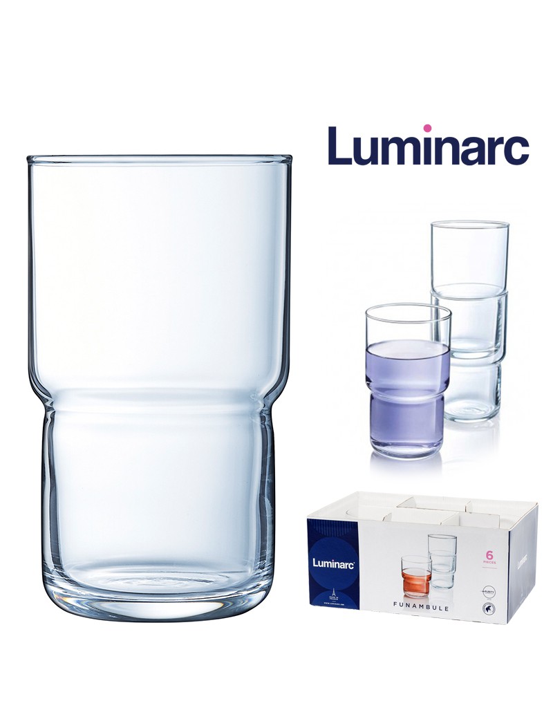 COPO ALTO LUMINARC FUNAMBULE 32CL CONJ.6 VIDRO
