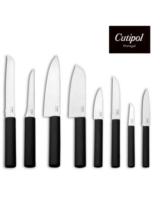 CEPO CUTIPOL C/8 FACAS GOURMET EM RESINA PRETO