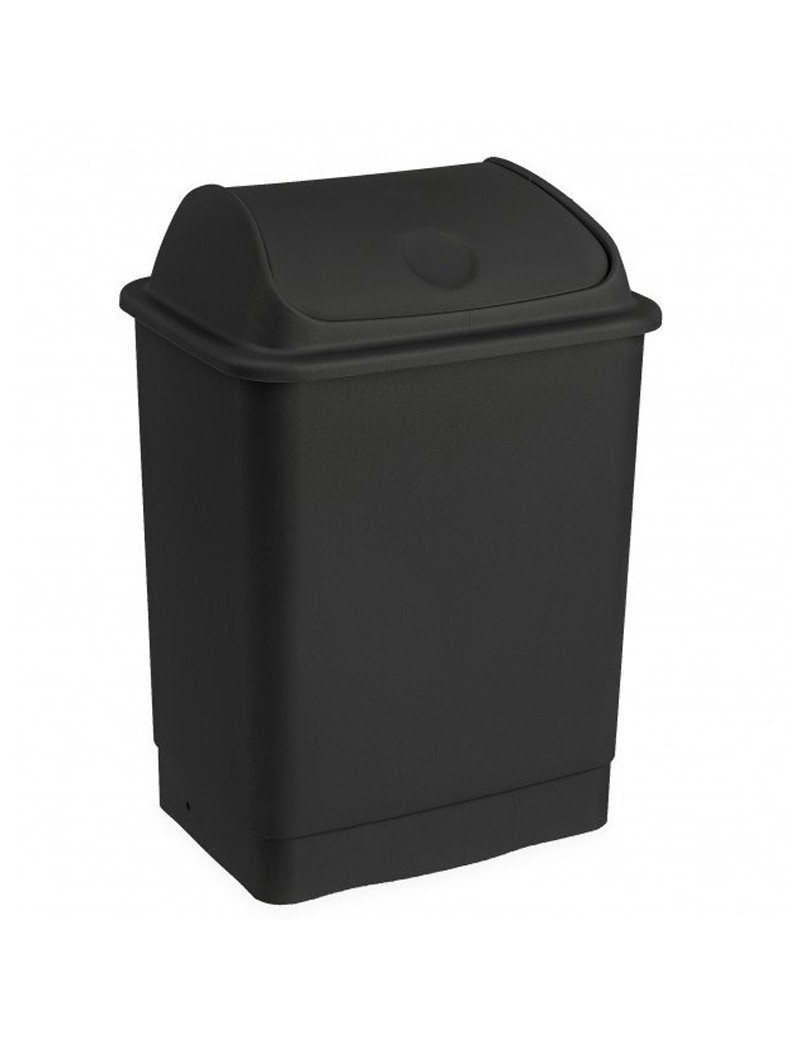BALDE LIXO 795 PRETO 26L C/TP BASCULANTE PLST