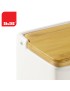 SALEIRO IBILI 714810 QUAD. CERAMICA C/TAMPA BAMBU 11X11X9CM