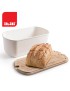 CAIXA PAO IBILI 754410 MELAMINA C/TAMPA BAMBU 34X18X13CM
