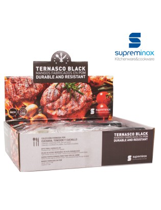 FACA CHURRASCO SI TERNASCO BLACK 0693 INOX C/CABO PLST