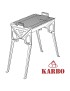 CHURRASQUEIRA FIT DESMONTAVEL 50X31X61CM FERRO C/PERNAS
