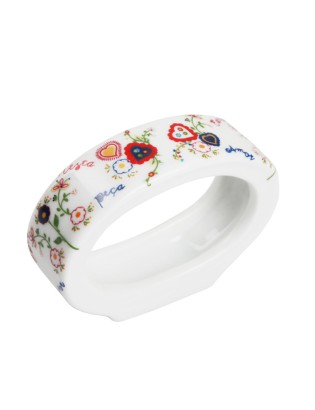 ARGOLA GUARDANAPO NAMORADOS 6CM PORCELANA