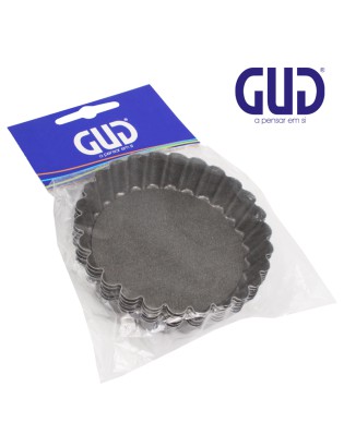 FORMA TARTINHA GUD CANELADA 10X2CM CONJ.6 F. SOLTO ANTI-ADER