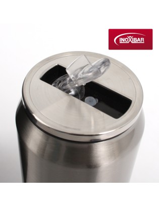 LATA TERMICA INOXIBAR 61203 CINZA Ø7X13,5CM 280ML INOX