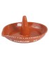 ASSADEIRA BARRO PINTADA REDONDA P/FRANGO 34CM