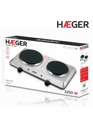 FOGAO HAEGER DISC HP-02S.015A 2 DISCOS ELETRICO 2250W INOX