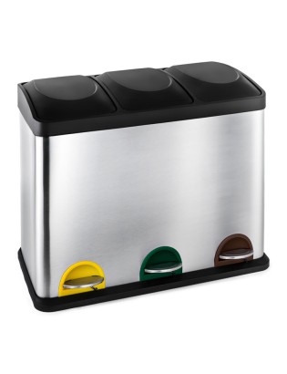 BALDE LIXO 100812 ECOLOGICO 60L 60,5X34X60,5CM INOX FOSCO