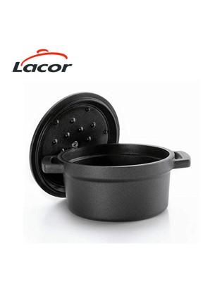 CAÇAROLA LACOR 25915 MINI PRETA 14X7,5CM 0,90L ALUM. FUND