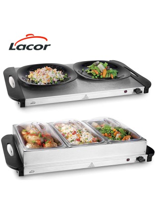 AQUECEDOR BUFFET LACOR 69445 C/3 X GN 1/3  300W INOX18/10
