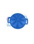 CONTENTOR LIXO 50L PRETO C/TAMPA AZUL PLST