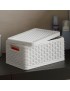 CAIXA ARRUMAÇAO 380 DECORA C/TAMPA BRANCA 20X30X15CM PLST