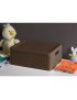 CAIXA ARRUMAÇAO 381 DECORA C/TAMPA CASTANHA 38X30X15CM PLST