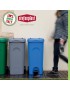CONTENTOR LIXO 25602 URBAN 80L AZUL C/RODAS+PEDAL PLST