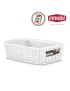 CESTO MULTIUSOS 30900 ELEGANCE BRANCO S 20X14X6CM PLST